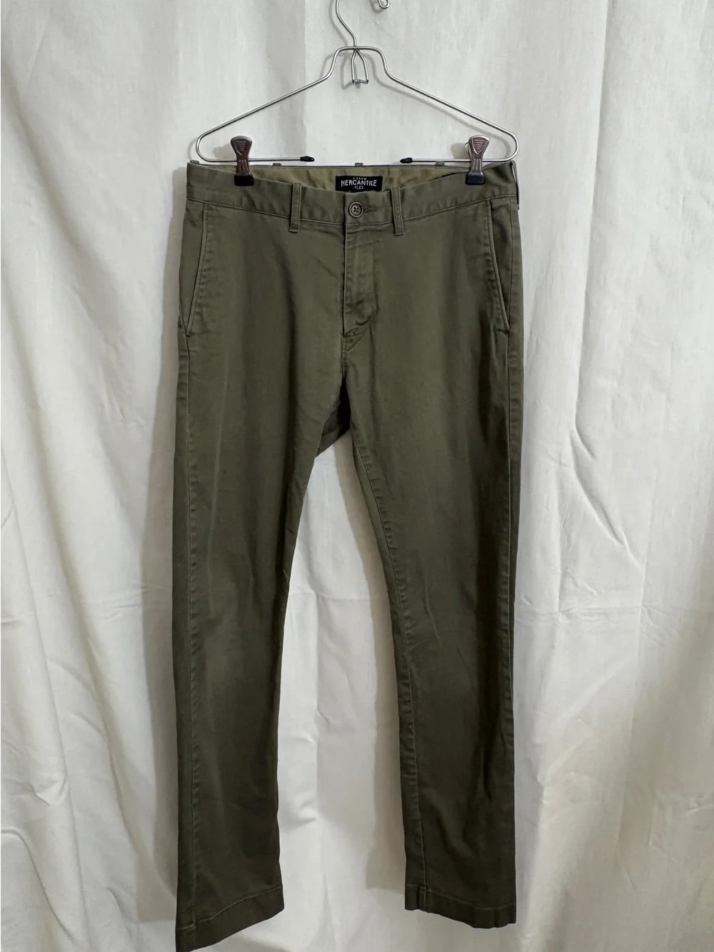 J.Crew Mercantile Flex Slim Chino Pants W29 L32 Olive Green